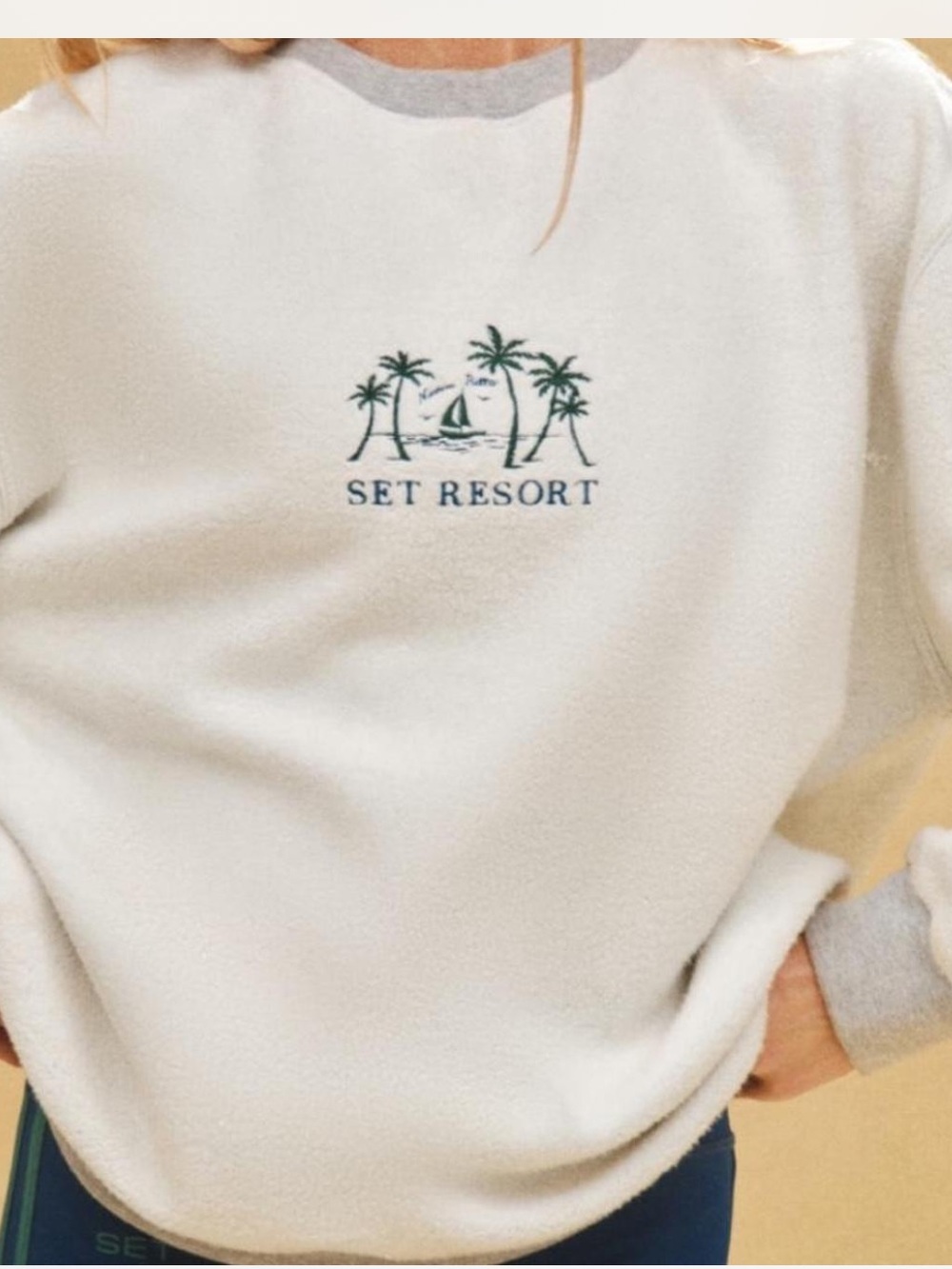Set Active Midnight Sweats Staple Set Reversible Palm Crewneck